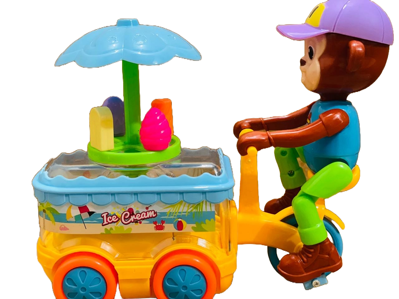 Mini ICE CREAM CART ROTATING TOY WITH LIGHT AND MUSIC