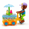 Mini ICE CREAM CART ROTATING TOY WITH LIGHT AND MUSIC