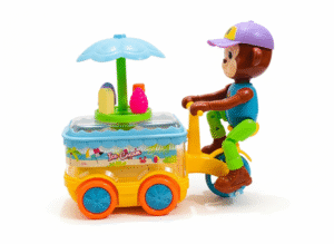 Mini ICE CREAM CART ROTATING TOY WITH LIGHT AND MUSIC