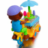 Mini ICE CREAM CART ROTATING TOY WITH LIGHT AND MUSIC