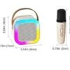 Screenshot Mini Portable Blue-Tooth Karaoke Speaker with Wireless Microphone & lights. Best Gift for kids