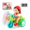 Electric STUNT Tricycle Cartoon Little Boy Light Up Toy