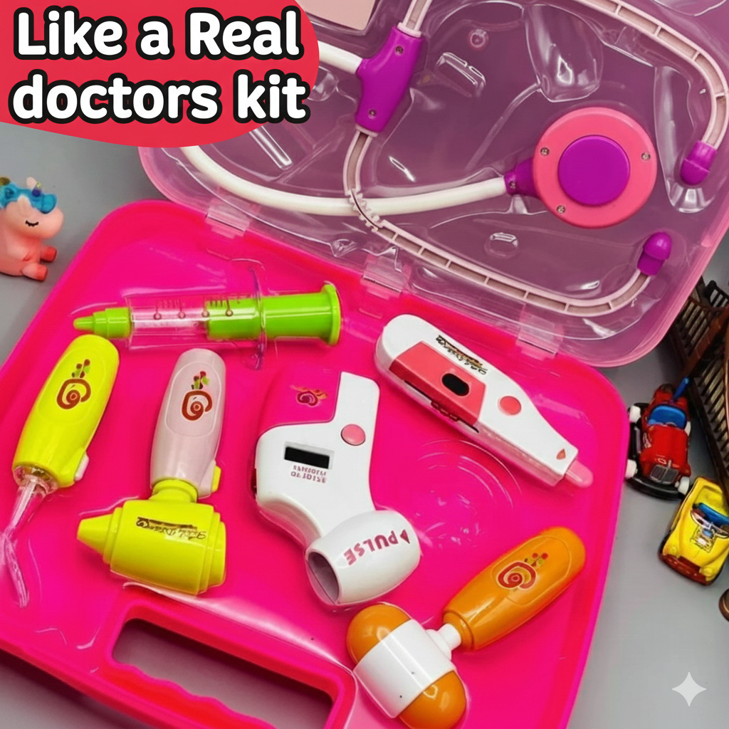 Kids Doctor Playset with Electronic Stethoscope - Image 4