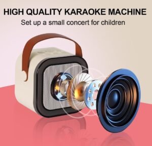 WhatsApp Image 2025-04-23 at 8.47.33 PM (1) Mini Portable Blue-Tooth Karaoke Speaker with Wireless Microphone & lights. Best Gift for kids