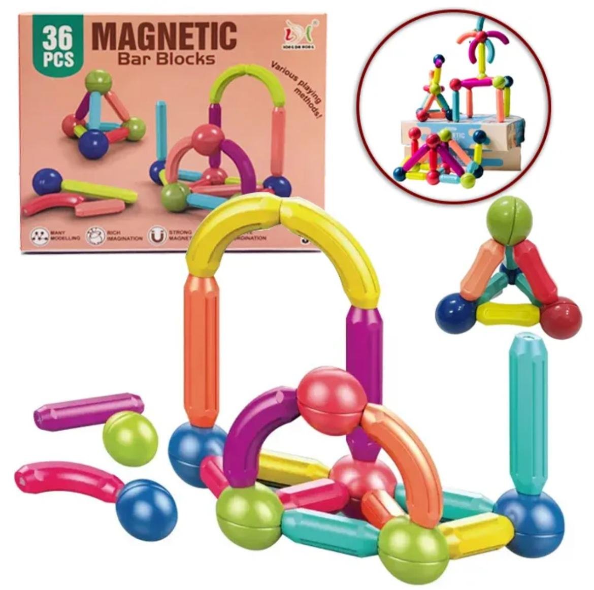 Magnetic Blocks Set Toy 42 pcs