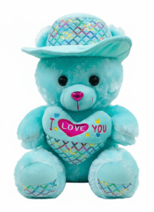 Gemini_Generated_Image_7ylflg7ylflg7ylf Blue “I Love You” Teddy Bear with Hat – Soft Plush Gift Toy