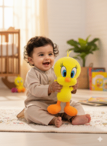 Gemini_Generated_Image_sjffsosjffsosjff Premium Tweety Bird Soft Toy – Imported from China | Ultra-Soft Plush (Best Quality)