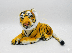 Realistic Tiger Soft Plush Toy – Premium Cuddle Animal (Available in Yellow & White)