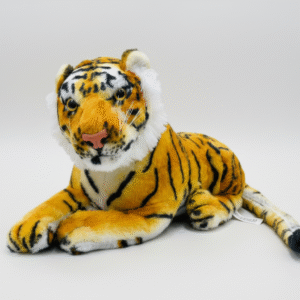 Realistic Tiger Soft Plush Toy – Premium Cuddle Animal (Available in Yellow & White)