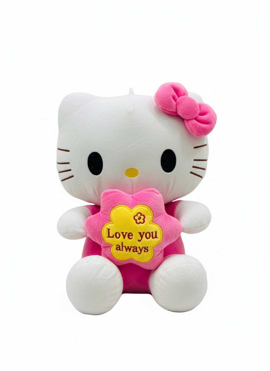 Hello Kitty Love Plush Toy – “Love You Always” Soft Cuddly Gift for Kids & Loved Ones