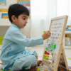 5 in 1 Wooden Learning Board for Kid Magnetic Alphabet, Numbers & Abacus Educational Set