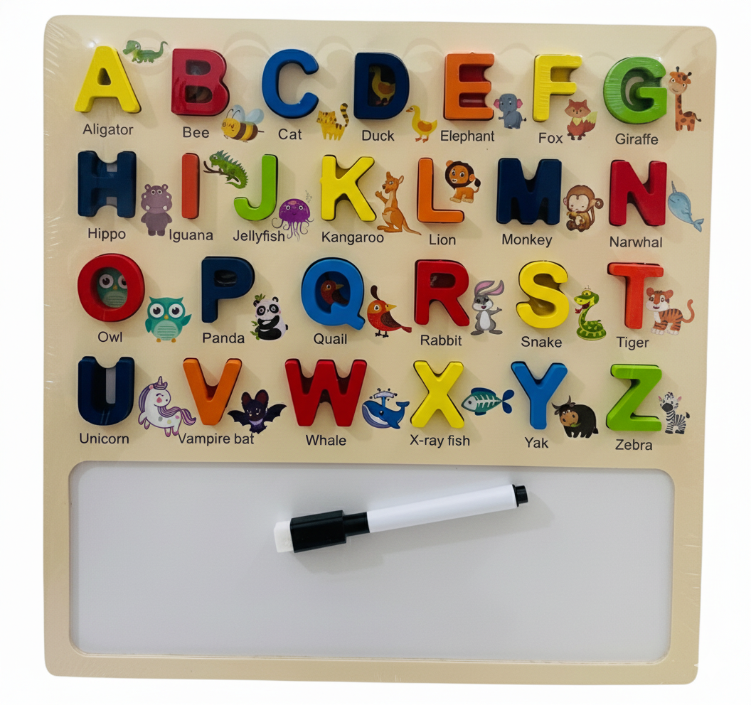 Animal Alphabet Magnetic Board – Fun A to Z Learning Toy for Little Explorers