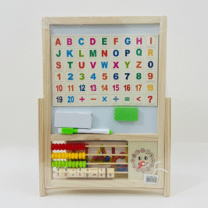 5 in 1 Wooden Learning Board for Kid Magnetic Alphabet, Numbers & Abacus Educational Set