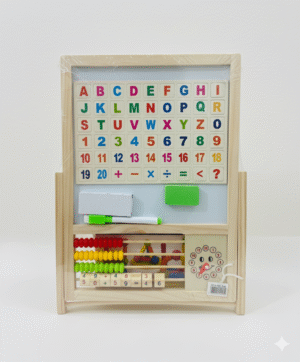 5 in 1 Wooden Learning Board for Kid Magnetic Alphabet, Numbers & Abacus Educational Set