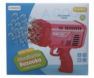 2-in-1 Bazooka Boom Feast Bubble Gun Perfect Party Gift for Kids Space Rocket