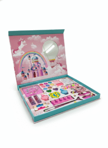 Premium Dreamy Princess Beauty Set – Magical Unicorn Castle Makeup Kit for Kids