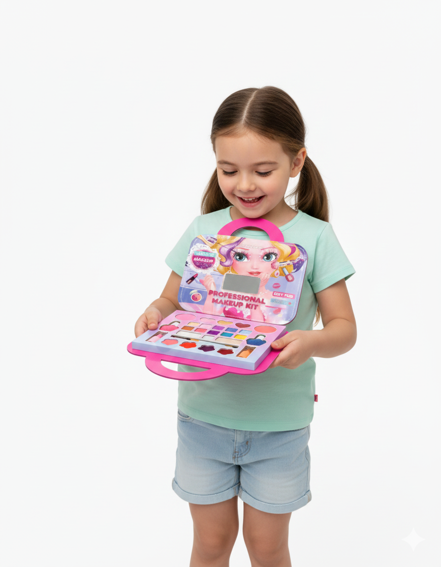 Fashion Beauty Makeup Kit for Girls – Pretend Play Cosmetic Set with Carry Case - Image 6