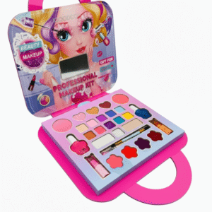 Fashion Beauty Makeup Kit for Girls – Pretend Play Cosmetic Set with Carry Case