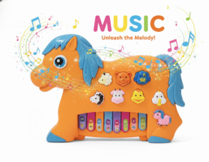 IMG_4165 Musical Horse Cartoon Piano – Fun Animal Sound Keyboard for Kids
