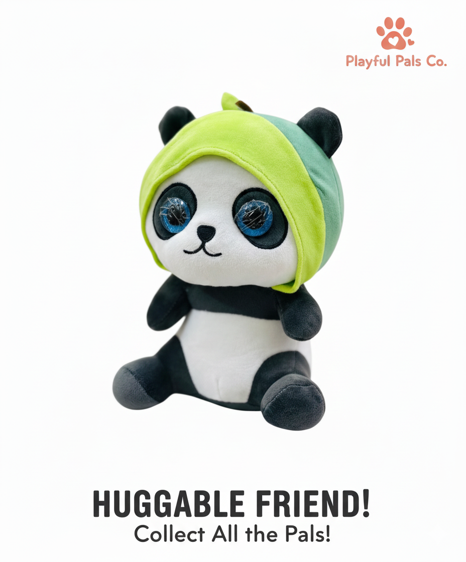Green Hood Panda Plush Toy – Adorable, Soft & Perfect Hug Buddy for Kids - Image 2
