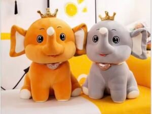 Screenshot Royal Elephant Plush Toy with Crown – Soft, Adorable & Perfect Gift for Kids