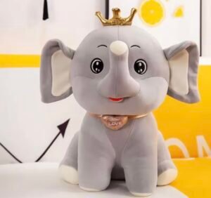 Screenshot Royal Elephant Plush Toy with Crown – Soft, Adorable & Perfect Gift for Kids