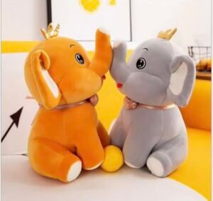 Screenshot Royal Elephant Plush Toy with Crown – Soft, Adorable & Perfect Gift for Kids