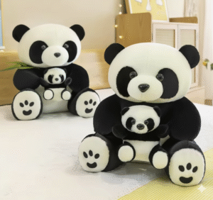 Adorable Panda with Baby Plush Set – Soft Mother & Baby Panda Toy for Kids