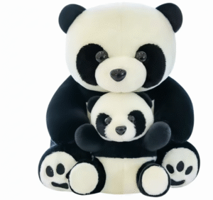 Adorable Panda with Baby Plush Set – Soft Mother & Baby Panda Toy for Kids