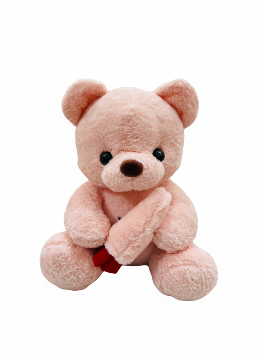 Cuddly Love Bear Plush Toy – Available in Pink & Grey