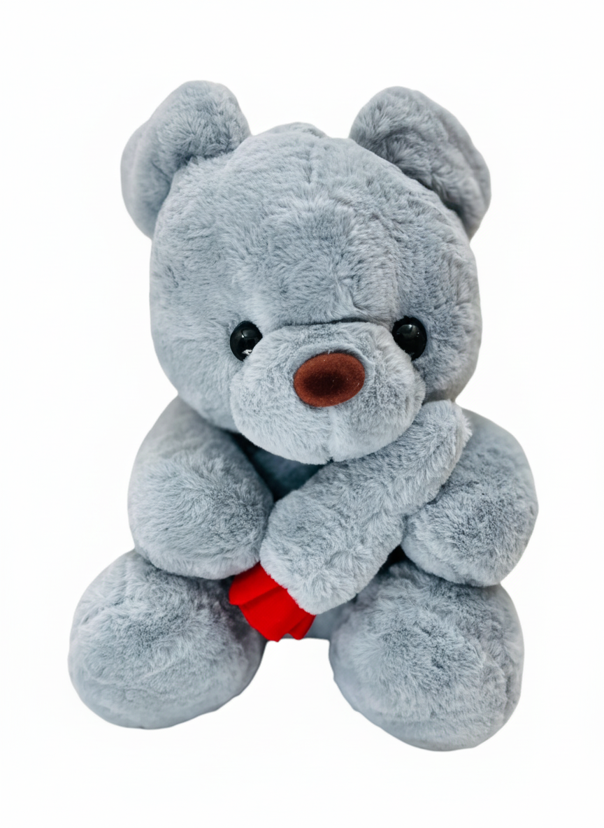 Cuddly Love Bear Plush Toy – Available in Pink & Grey - Image 2