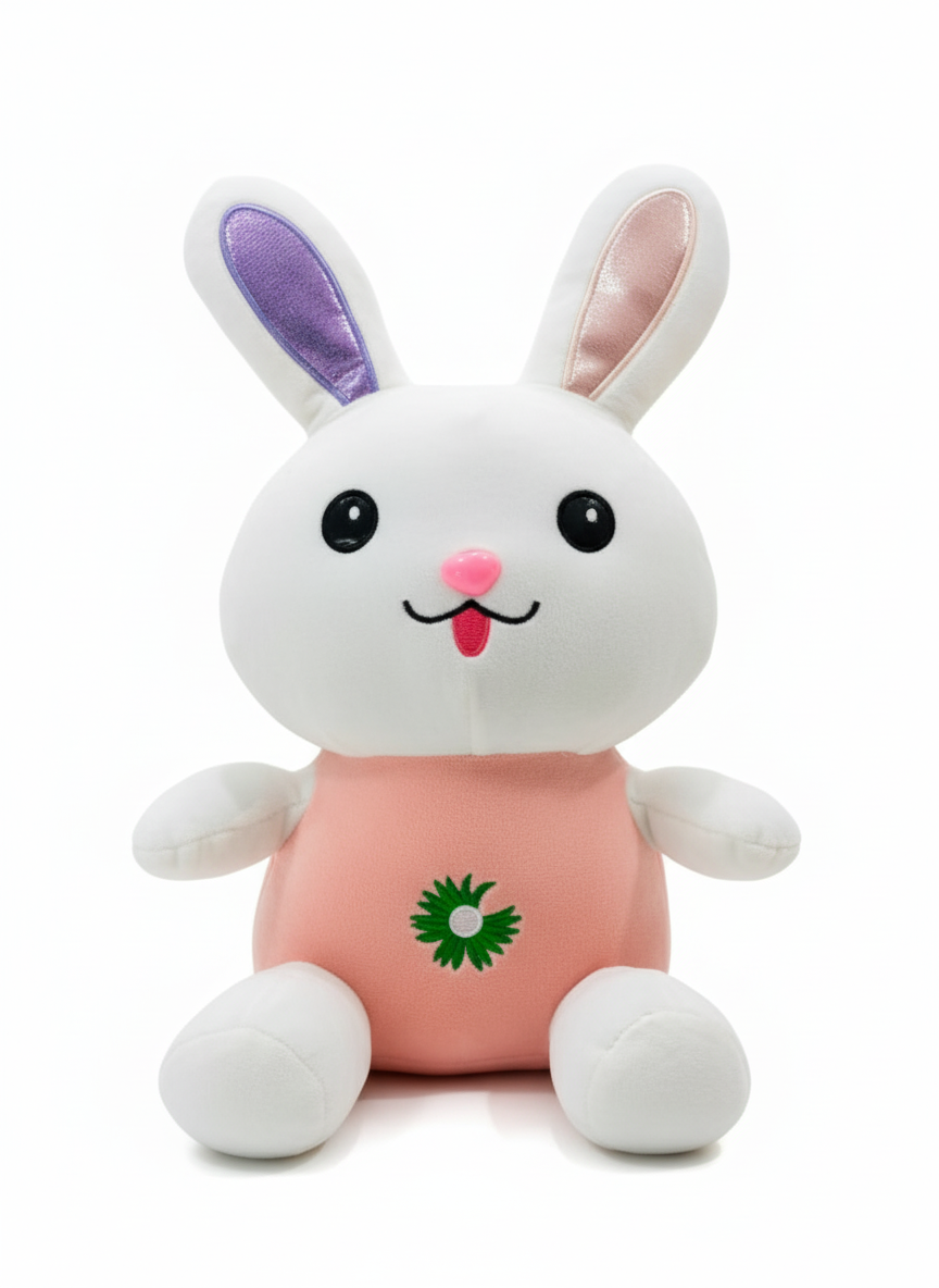 Adorable Bunny Plush Toy in Purple Dress – Soft Stuffed Rabbit for Kids & Gifts