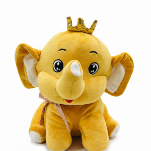 Royal Elephant Plush Toy with Crown – Soft, Adorable & Perfect Gift for Kids
