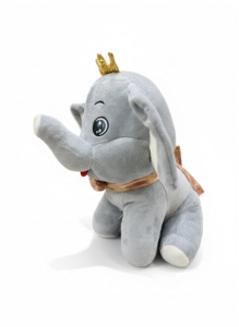 IMG_9799 Royal Elephant Plush Toy with Crown – Soft, Adorable & Perfect Gift for Kids