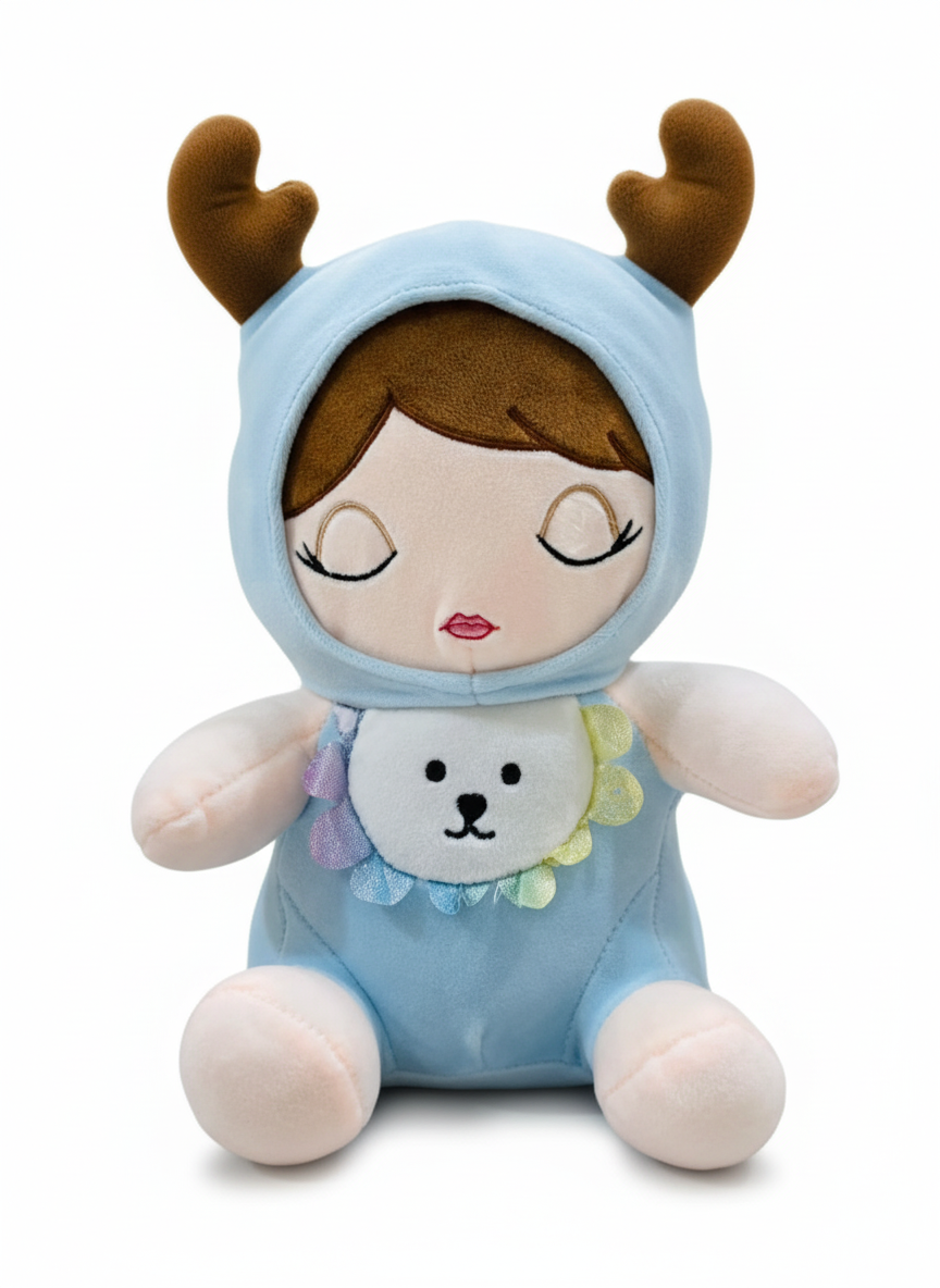 Dreamy Doll Plush Toy in Pink Hood – Super Soft, Cute & Perfect Gift for Kids - Image 2