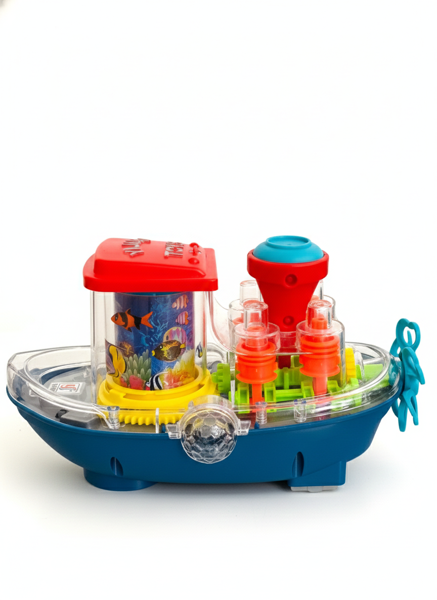 Sound Light Toy for Kids Electric Boat Musical Ship Gift for 3+ Years Boys Girls