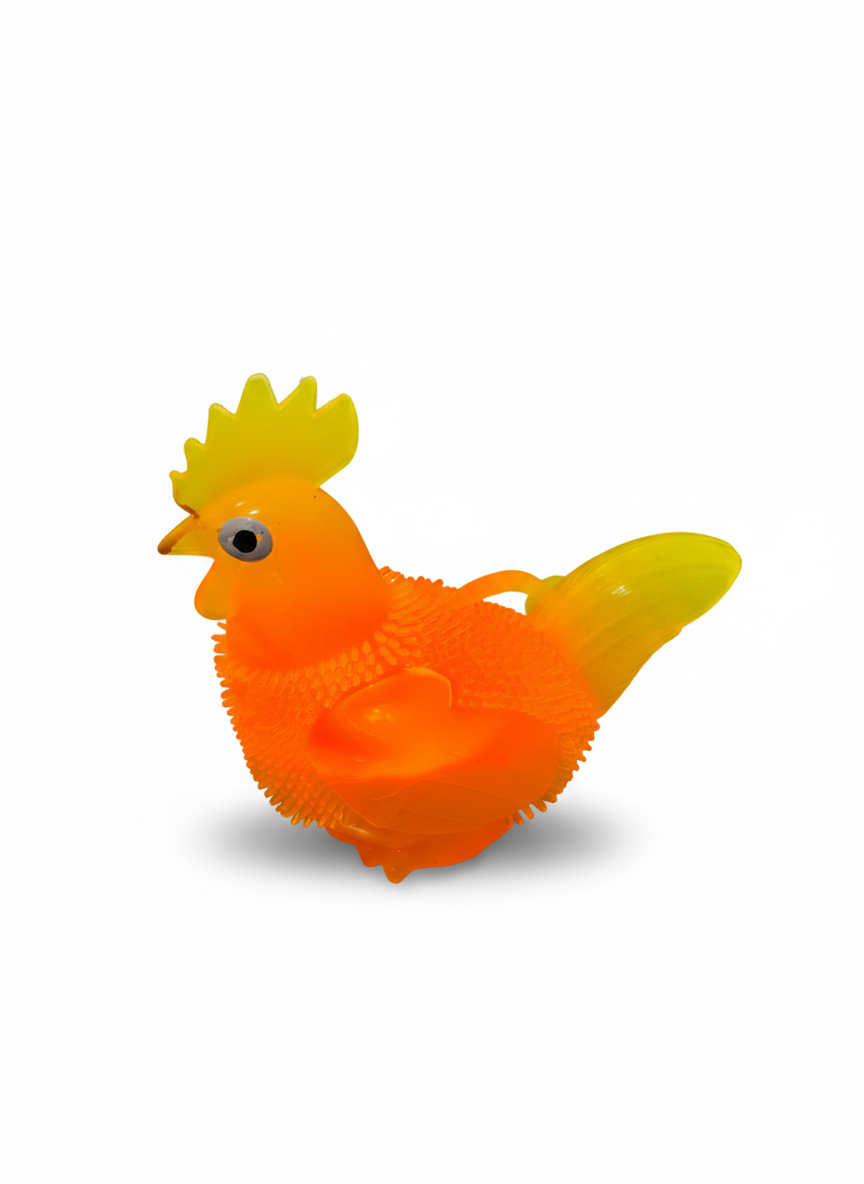 Glow-Up Squeeze Hen Toy with Sound for Kids - Image 2