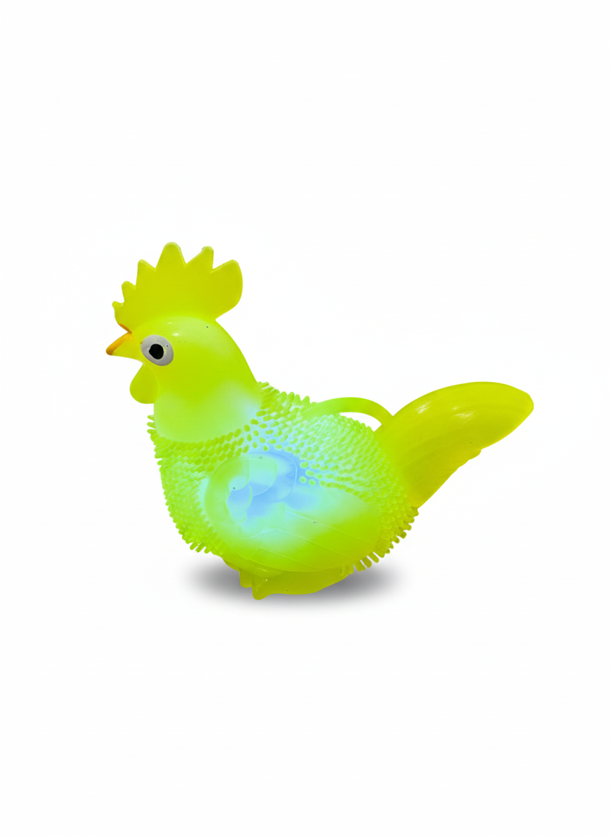 Glow-Up Squeeze Hen Toy with Sound for Kids - Image 4