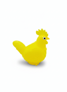 Glow-Up Squeeze Hen Toy with Sound for Kids
