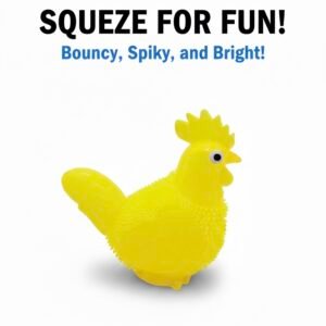 Glow-Up Squeeze Hen Toy with Sound for Kids