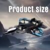 2.4G remote control fighter electric foam glider stunt tumbling UAV hovering helicopter with LED colorful lights aircraft model