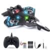 2.4G remote control fighter electric foam glider stunt tumbling UAV hovering helicopter with LED colorful lights aircraft model